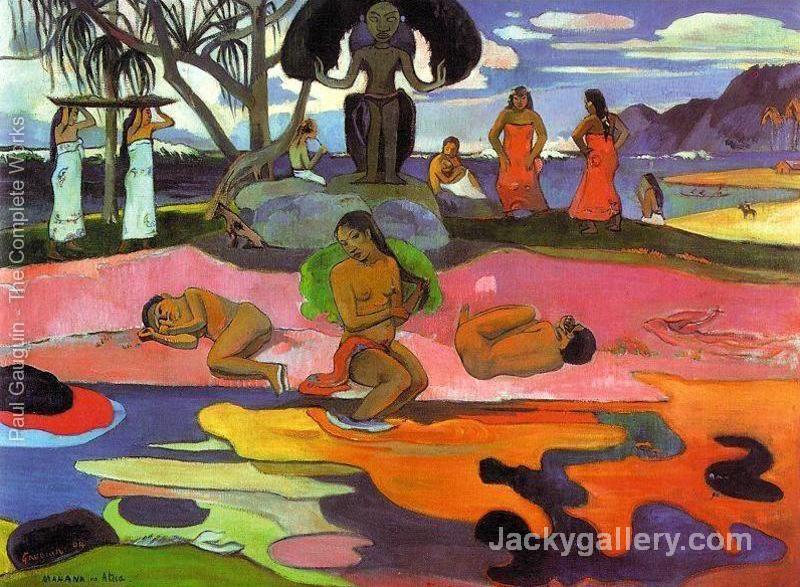 Mahana No Atua Aka Day Of The Gods by Paul Gauguin paintings reproduction